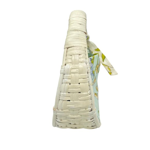 Gymboree Vintage Bonjour Provence Wicker & Floral Fabric Handbag Purse - Picture 3 of 9